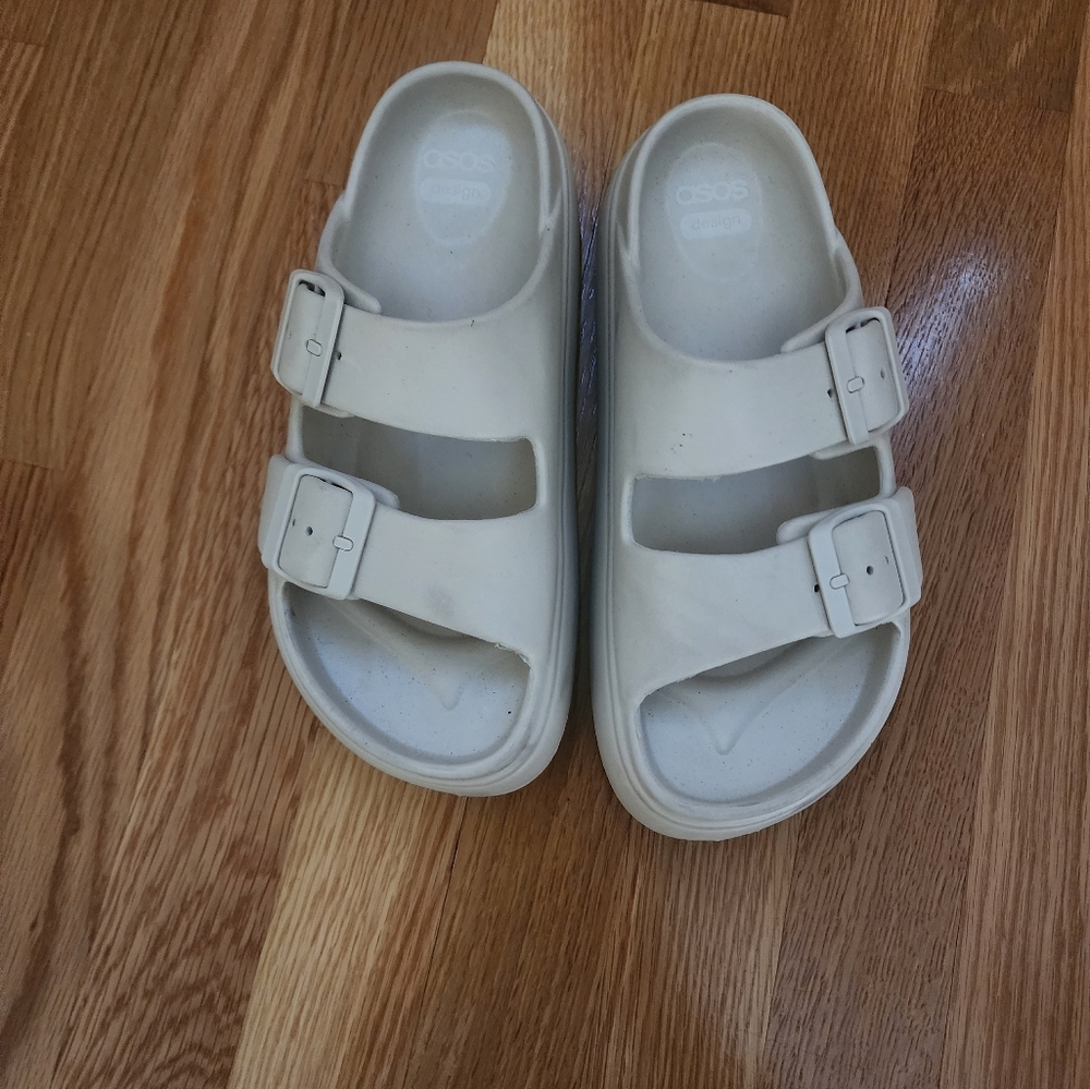 SH1 - ASOS Kids Beige Double-Strap Sandals